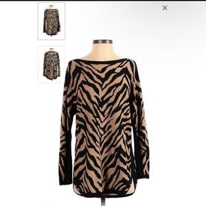 Zebra Print CAbi Long Sleeve Top